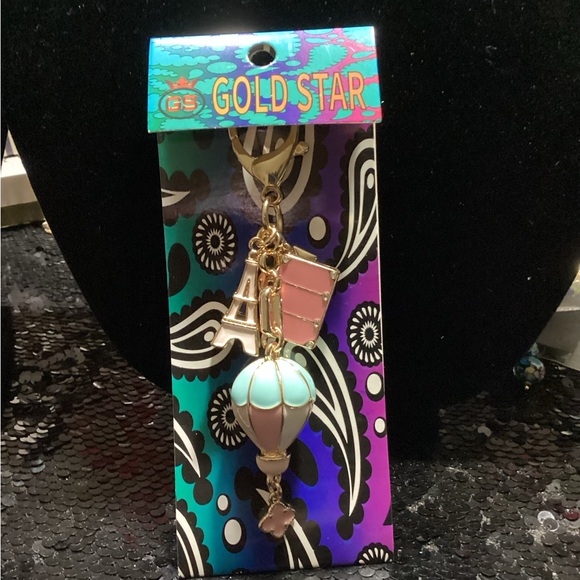 Gold Star Accessories - Gold Star Hot Air Balloon Bag/Key Charm